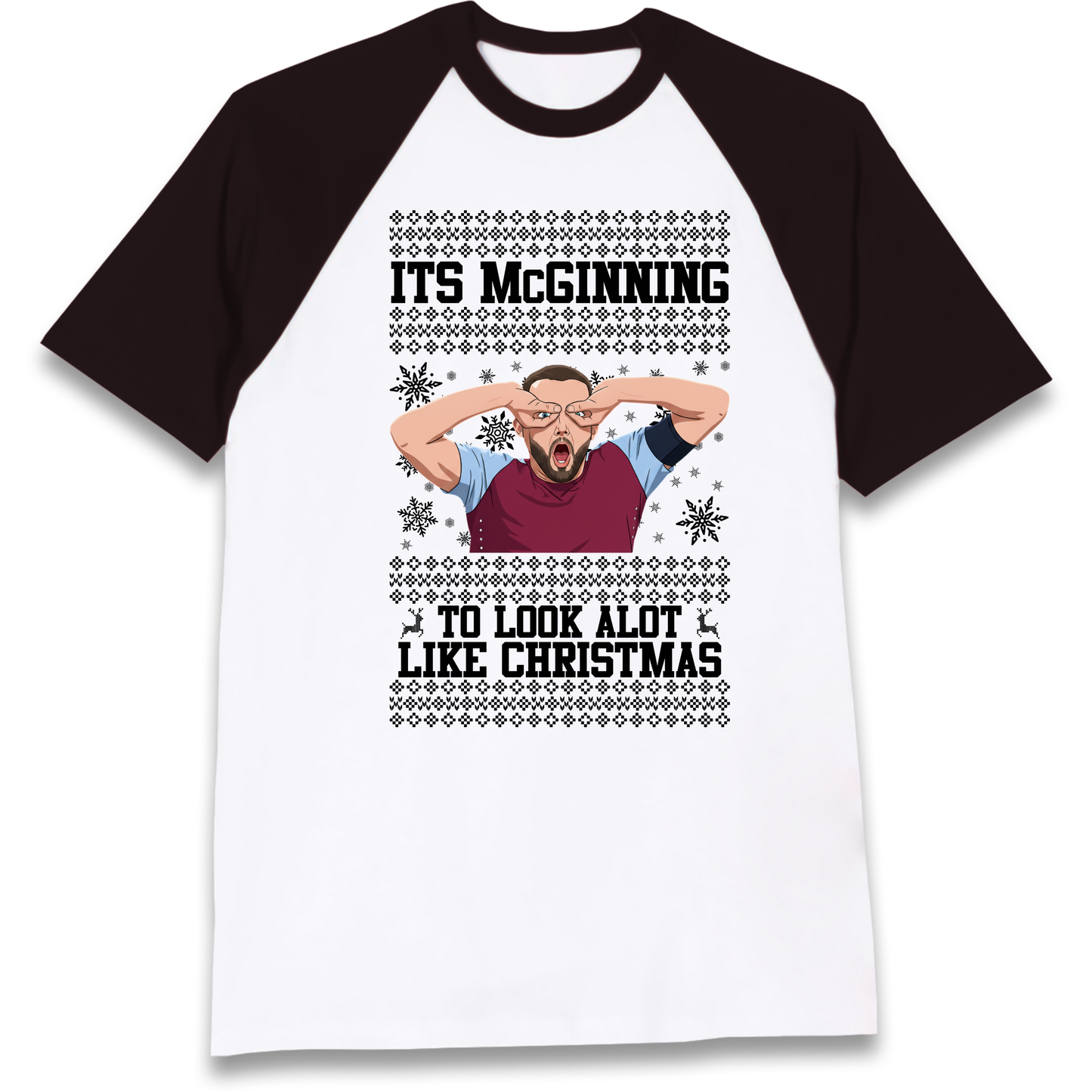 John McGinn Christmas Raglan T Shirt