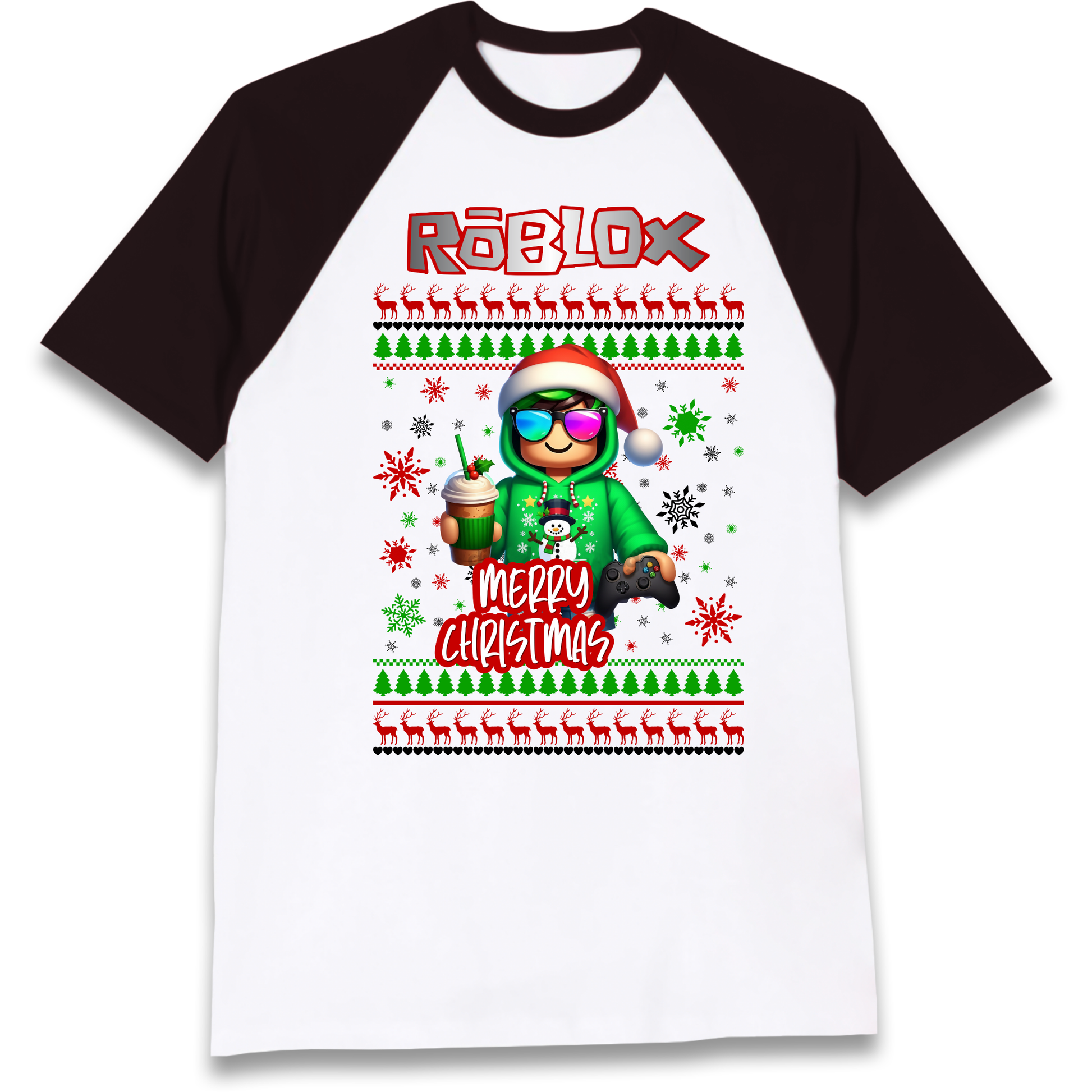 Roblox Merry Christmas Raglan T Shirt