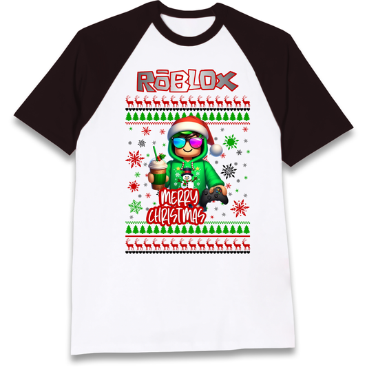 Roblox Merry Christmas Raglan T Shirt