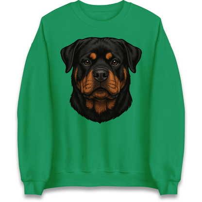 Rottweiler Face Sweatshirt