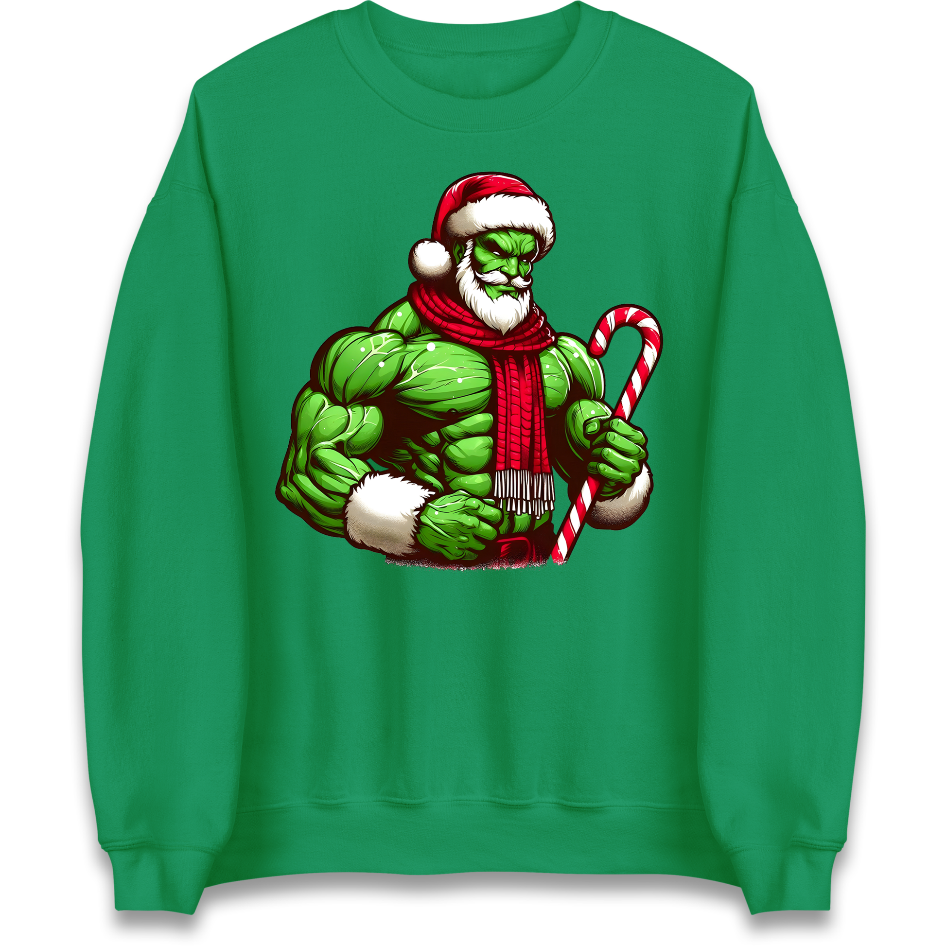 The Hulk Candy Cane Santa Sweatshirt