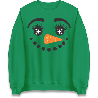 Snowman Face Christmas Sweatshirt
