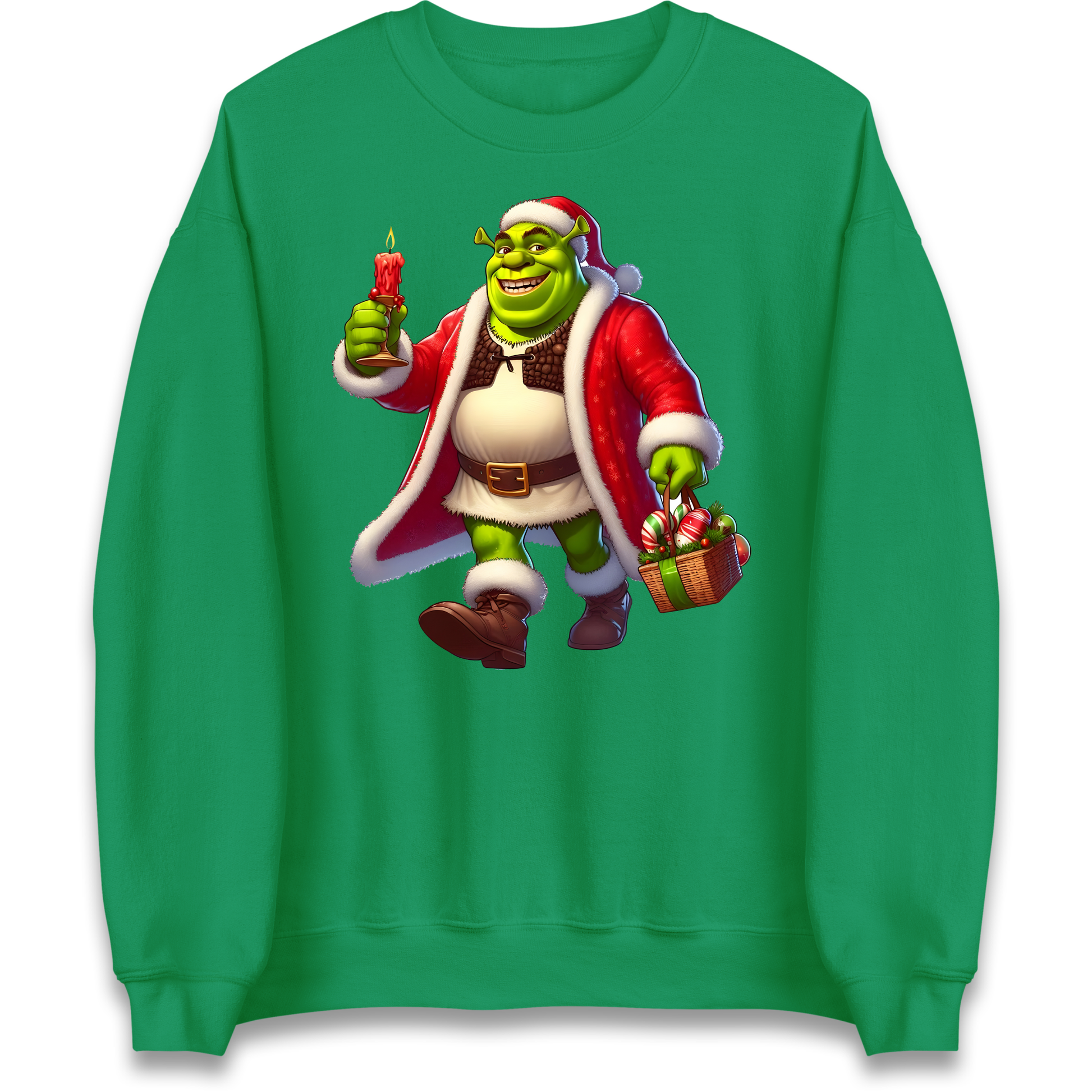 Shrek Santa Candle Sweatshirt