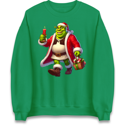 Shrek Santa Candle Sweatshirt