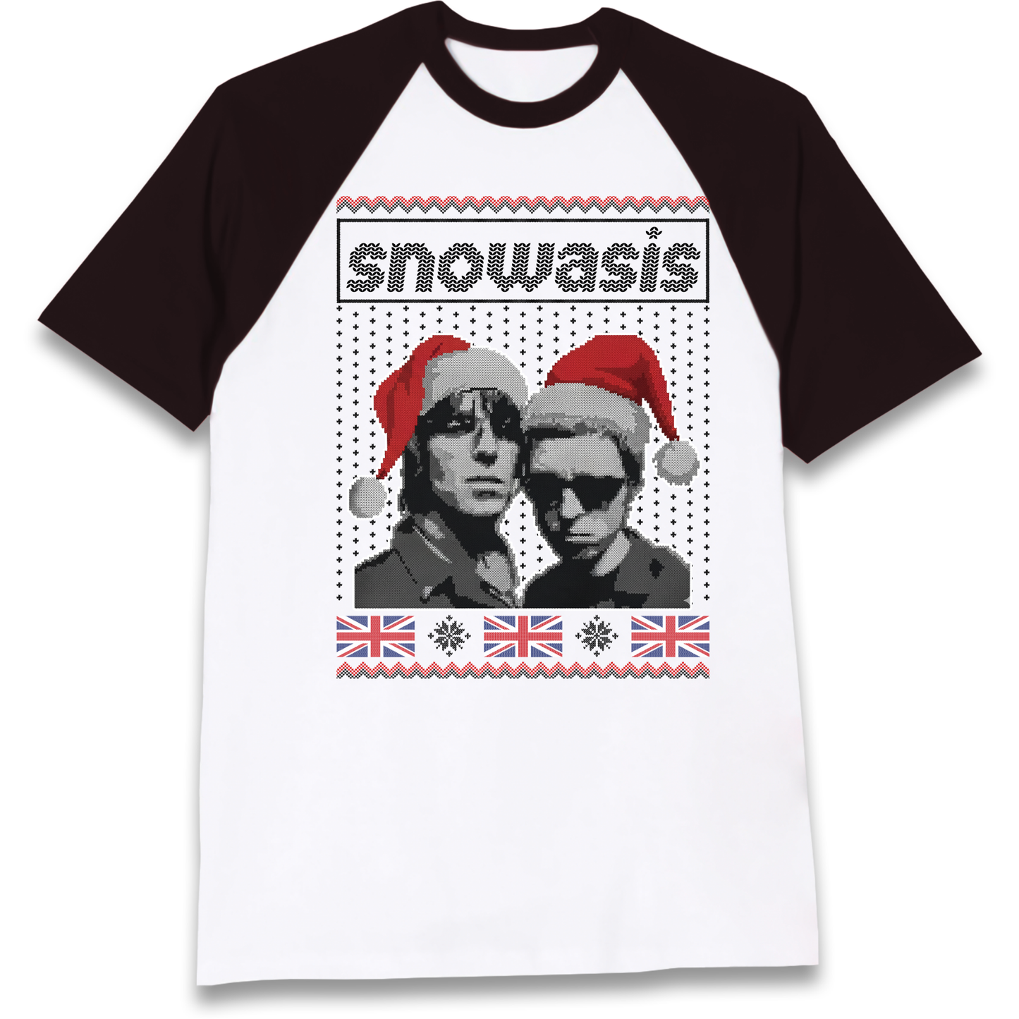 Snowasis Union Jack Christmas Raglan T Shirt