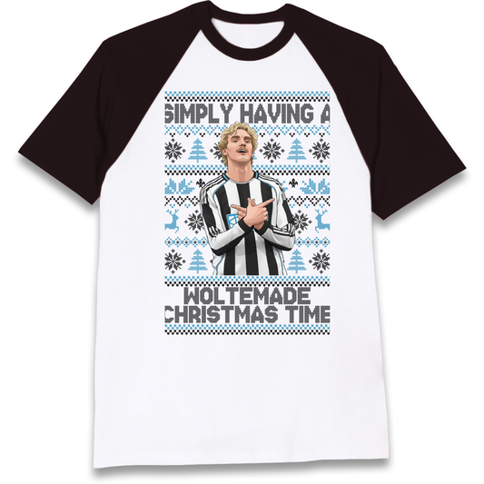 Newcastle united Christmas Raglan T Shirt