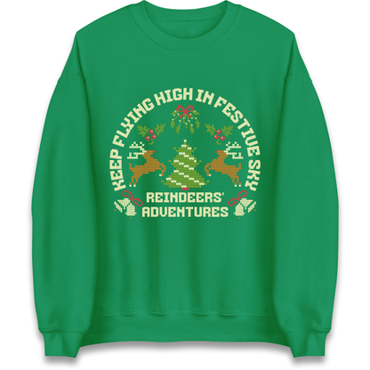 Keep Flying High In Festive Sky Christmas Sweatshirt