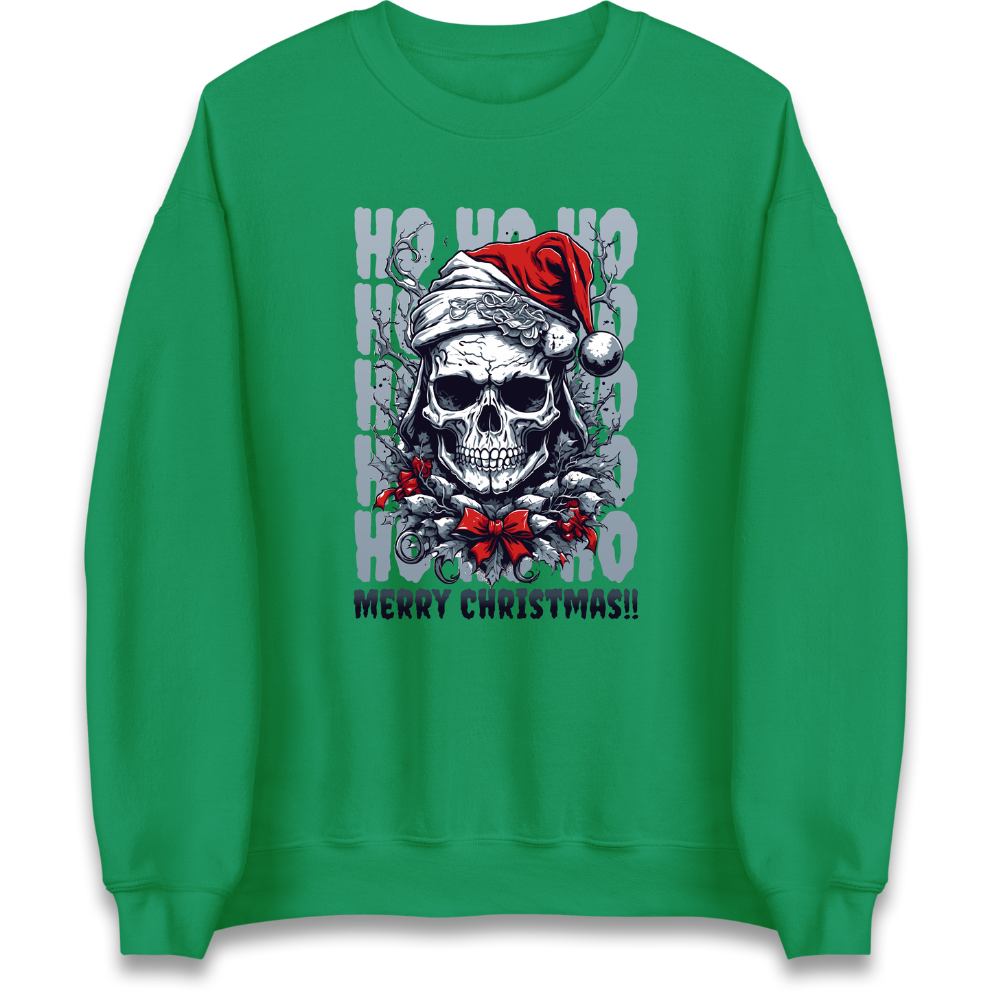 HO HO HO Santa Skelington Christmas Sweatshirt