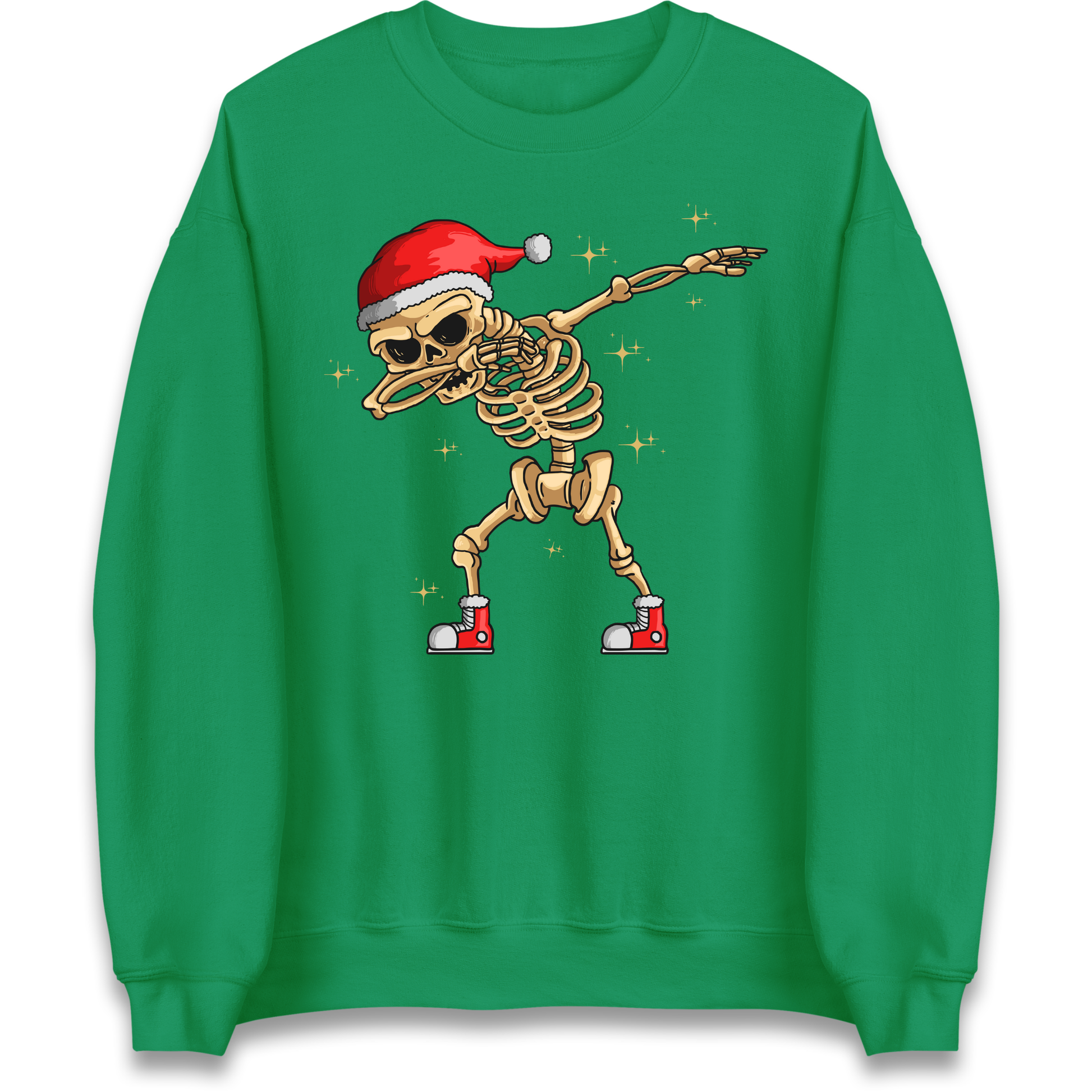 Santa Skellington Dabbing Christmas Sweatshirt