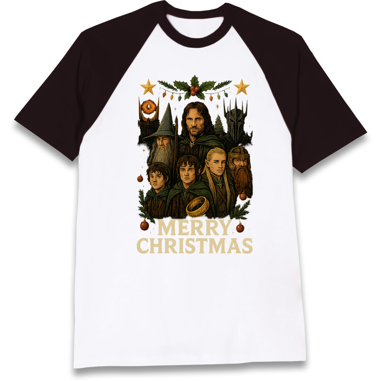 Lord of The Rings Christmas Raglan T Shirt