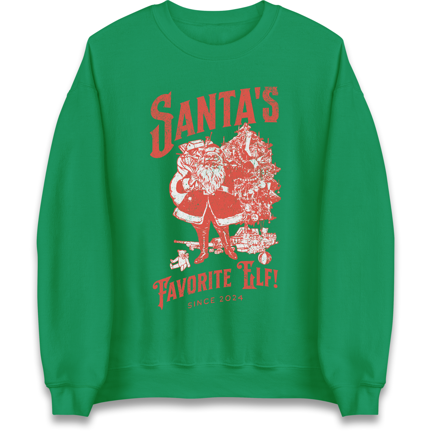 Santas Favourite Elf Christmas Sweatshirt