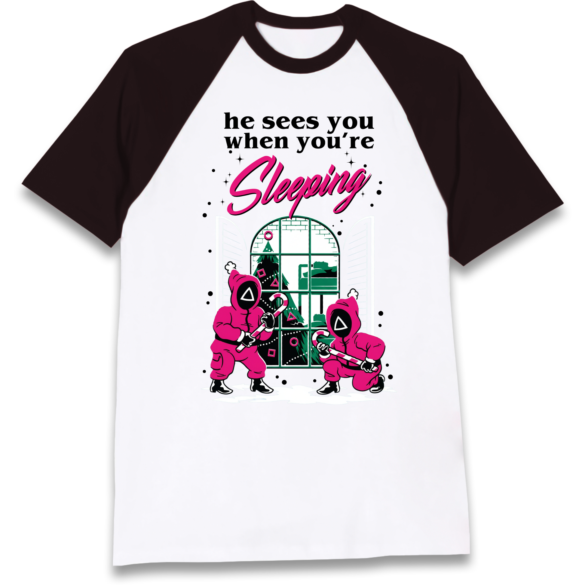 Squid Games Xmas Raglan T Shirt