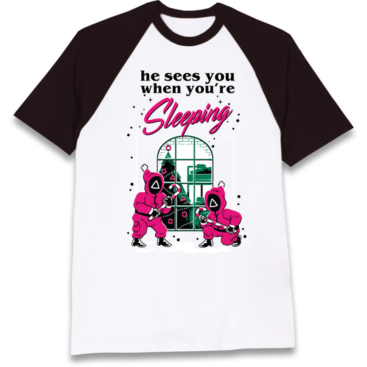 Squid Games Xmas Raglan T Shirt