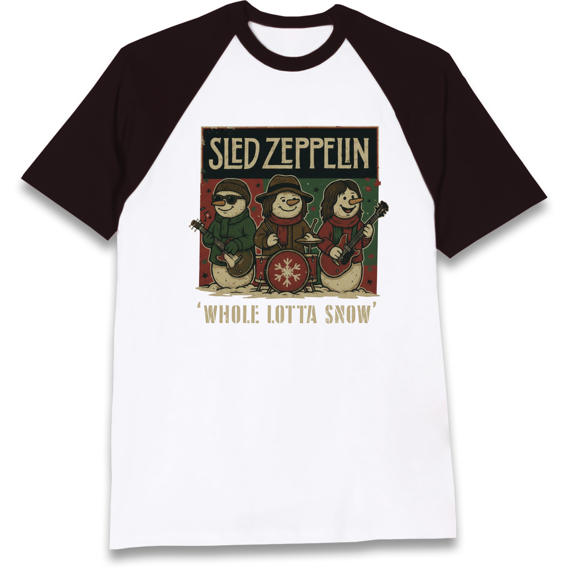Led Zeppelin Christmas Raglan T Shirt