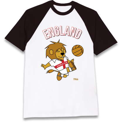 England World Cup Willie 1966 Football Raglan T Shirt