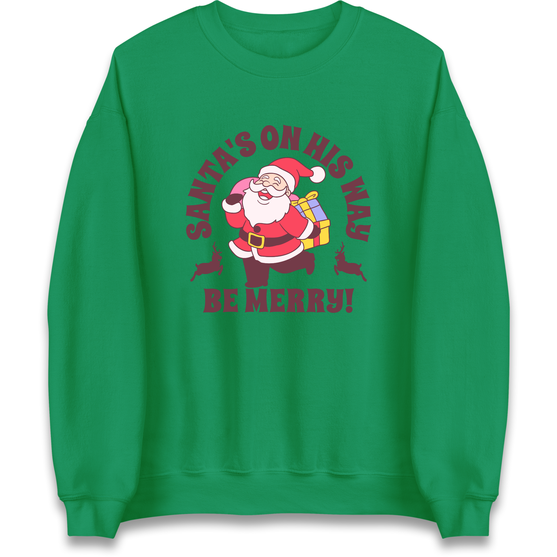 Santa's On His Way Christmas Sweatshirt