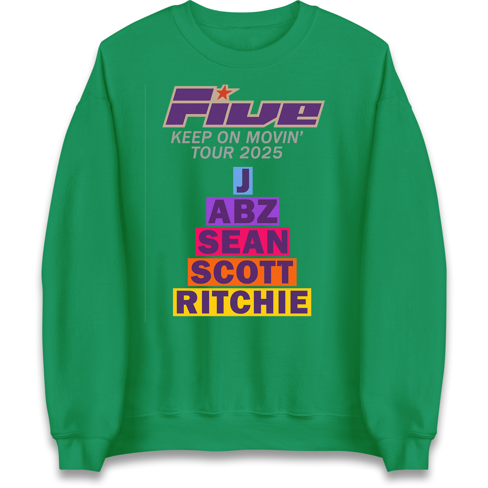 Five Keep On Movin' Tour 2025 Sweatshirt