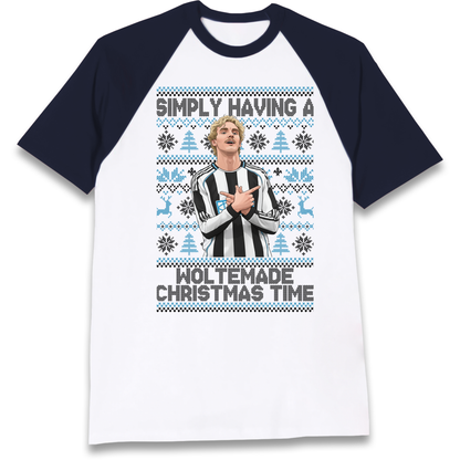 Newcastle united Christmas Raglan T Shirt