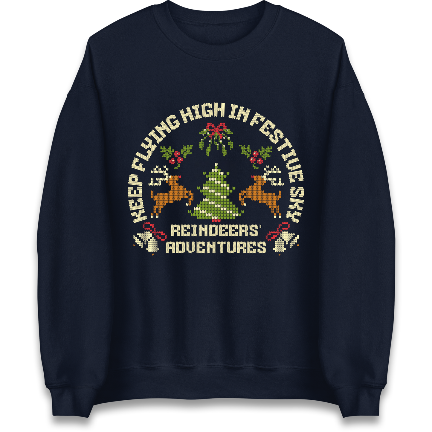 Keep Flying High In Festive Sky Christmas Sweatshirt
