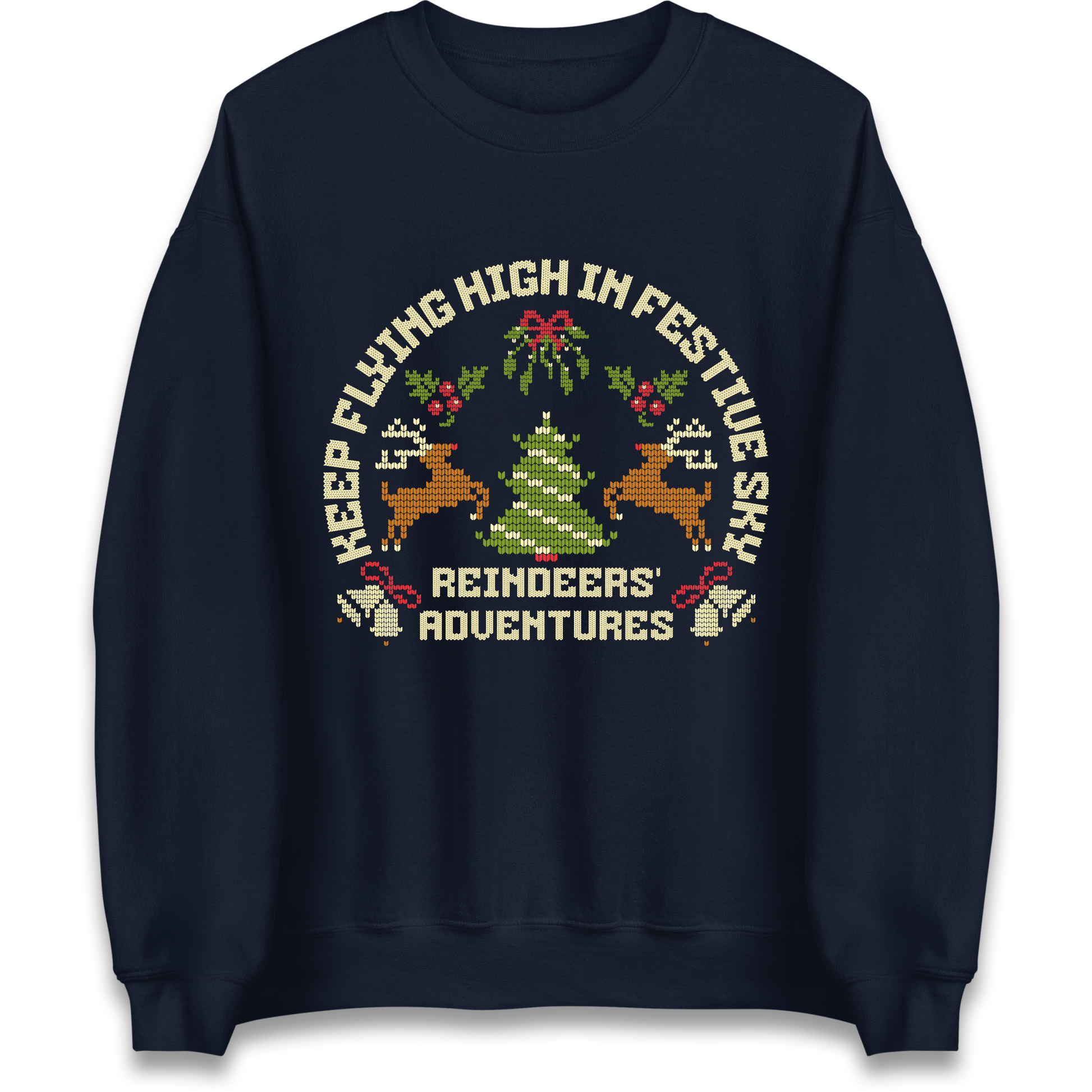 Keep Flying High In Festive Sky Christmas Sweatshirt