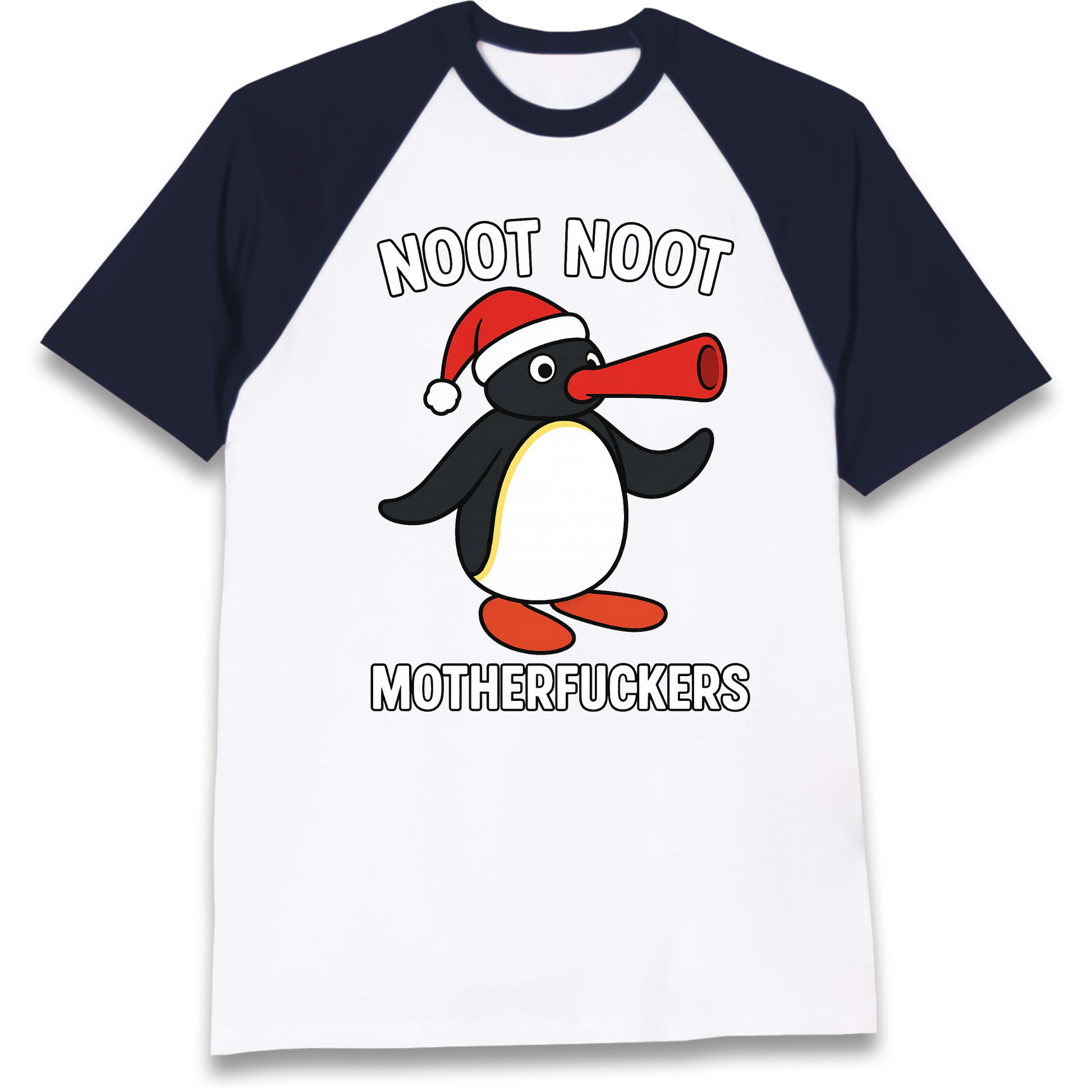 Pingu Christmas Raglan T Shirt