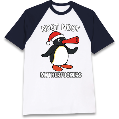 Pingu Christmas Raglan T Shirt
