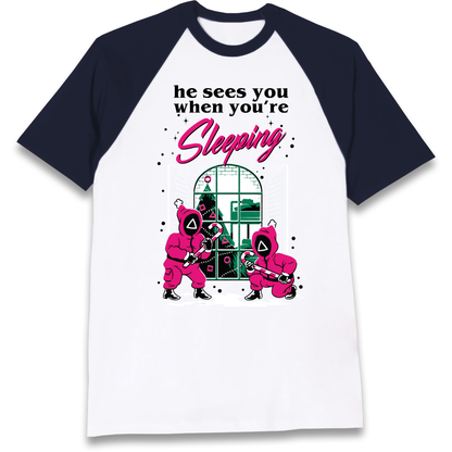 Squid Games Xmas Raglan T Shirt