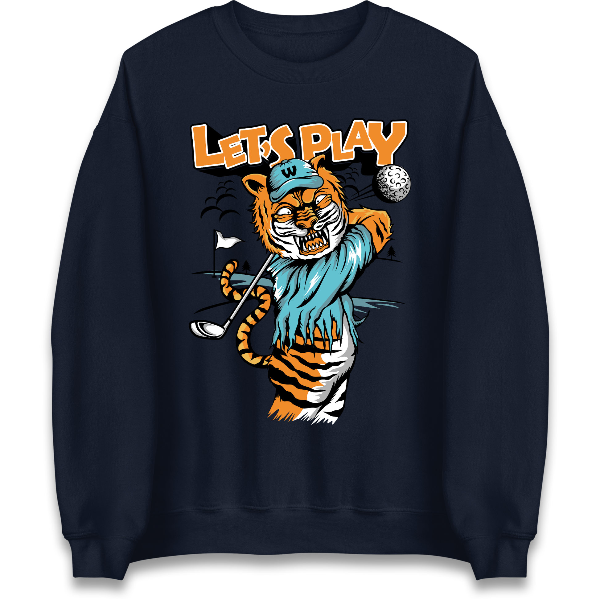 Lets Play Golf Tiger Sweatshirt