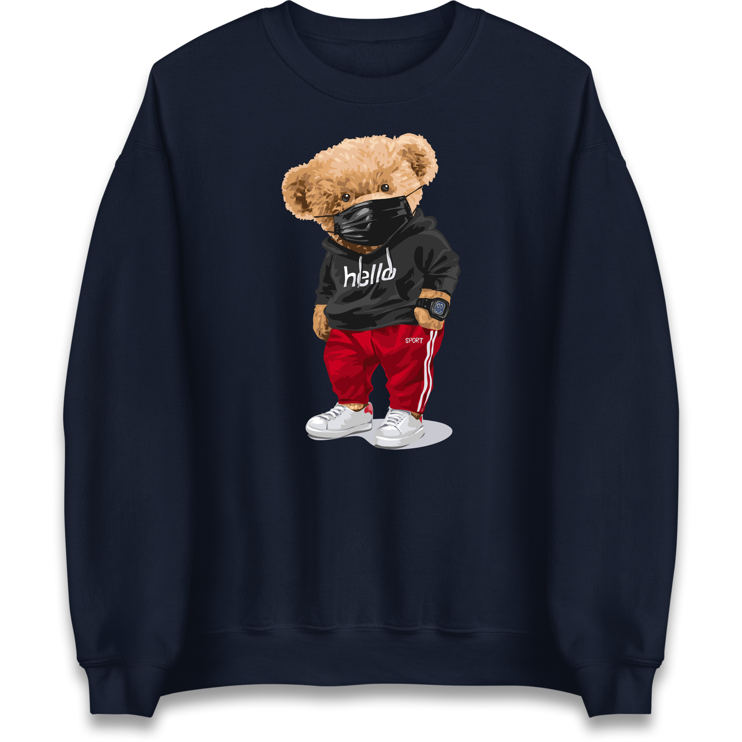 Teddy Bear Hello Streetwear Sweatshirt