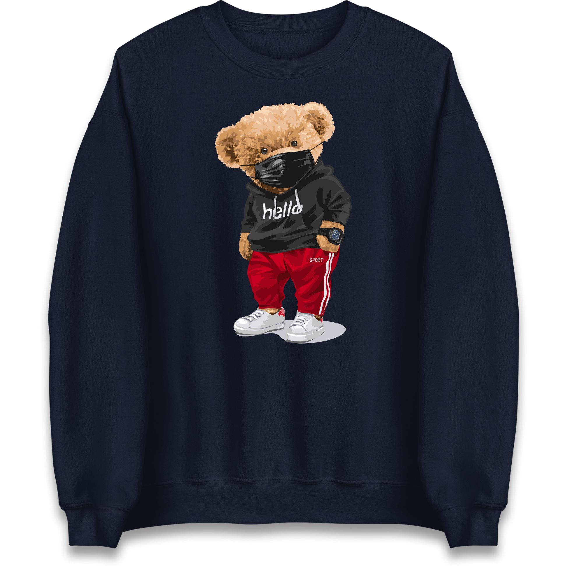 Teddy Bear Hello Streetwear Sweatshirt
