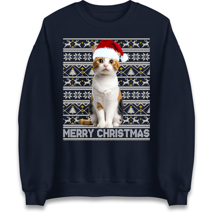 Merry Christmas Cat Sweatshirt