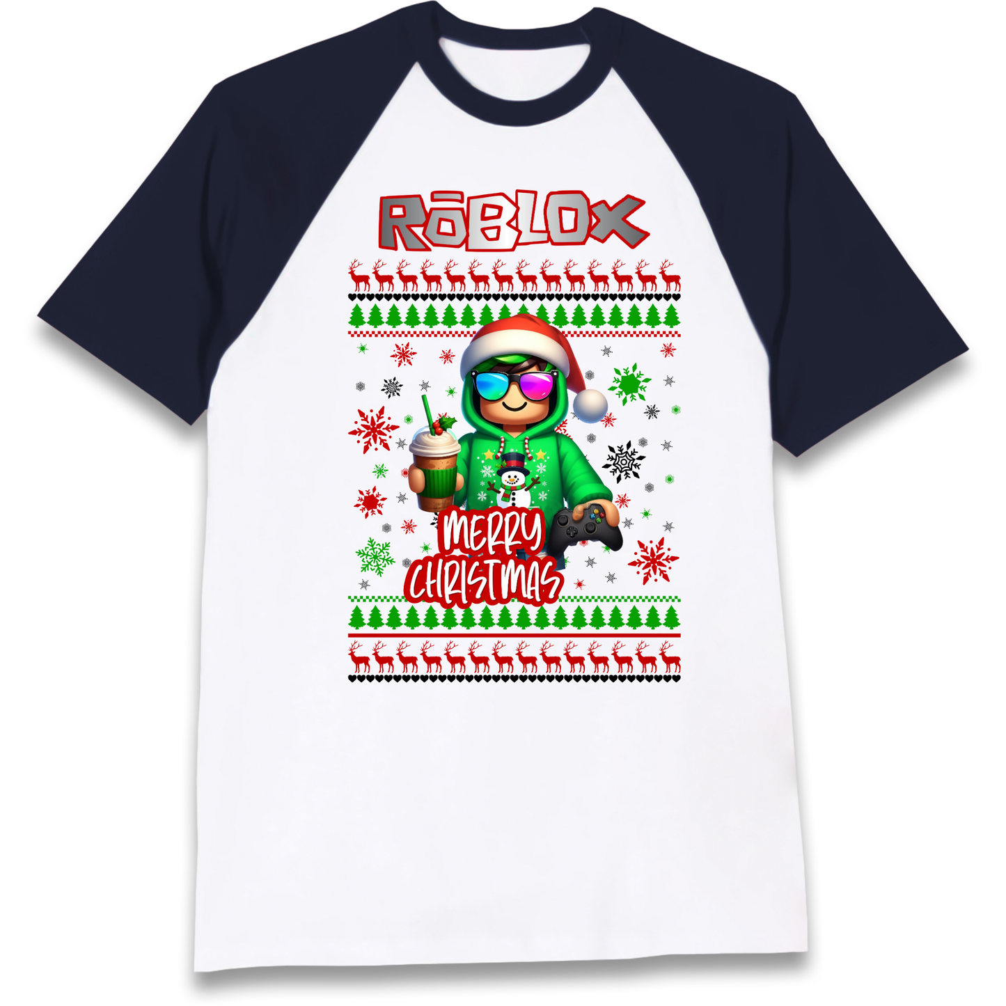 Roblox Merry Christmas Raglan T Shirt