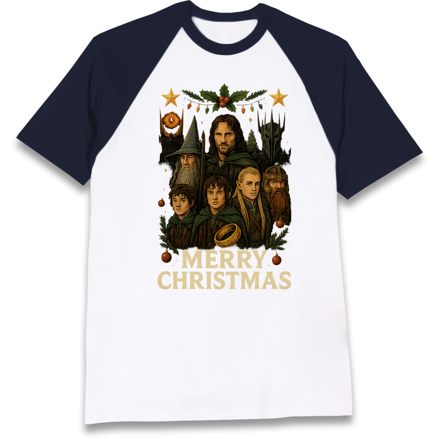 Lord of The Rings Christmas Raglan T Shirt