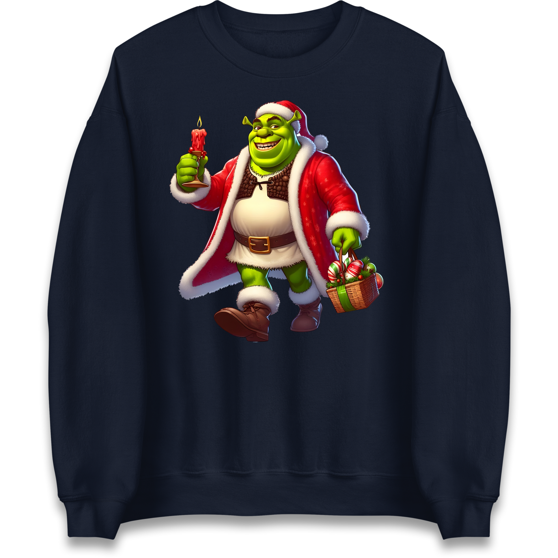 Shrek Santa Candle Sweatshirt