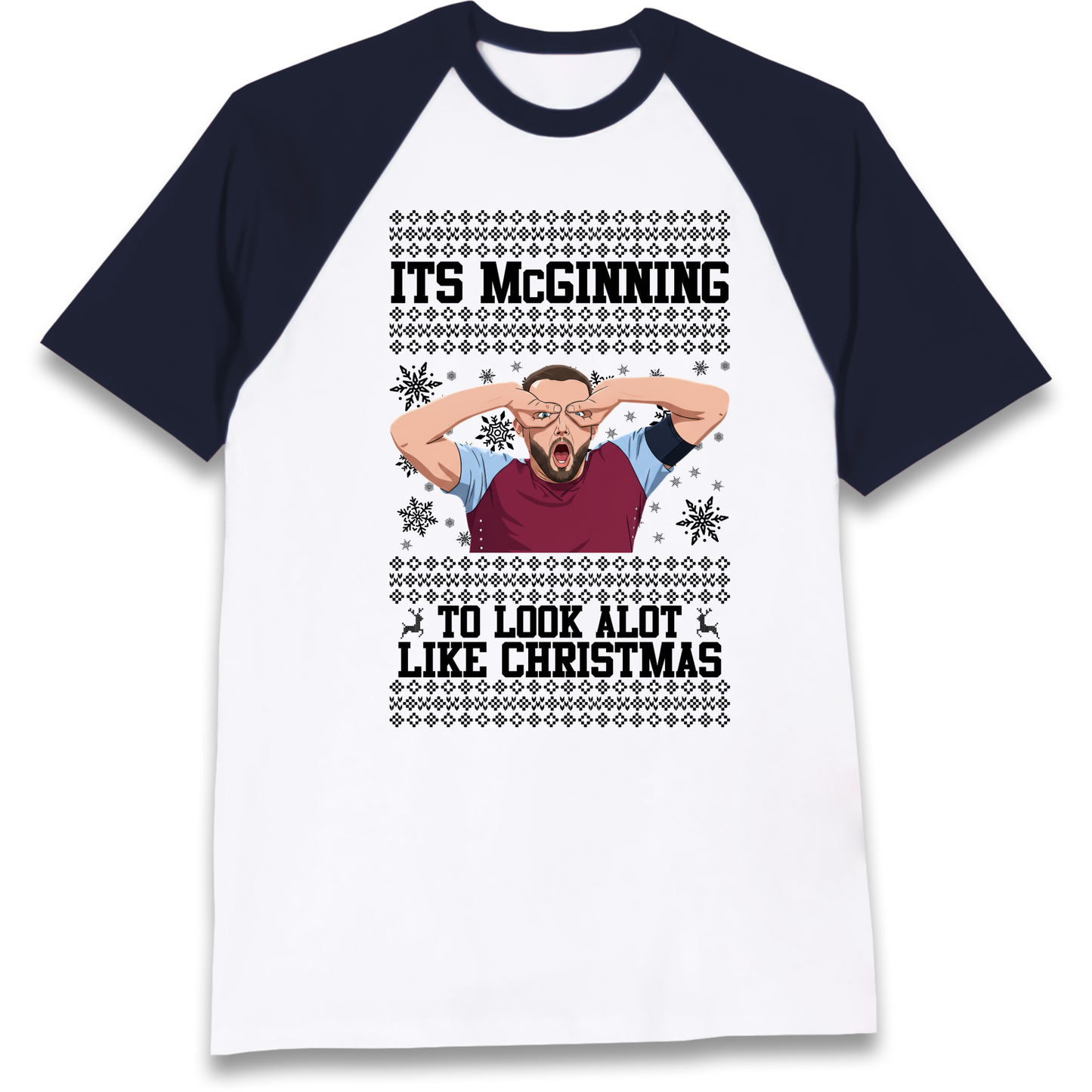 John McGinn Christmas Raglan T Shirt