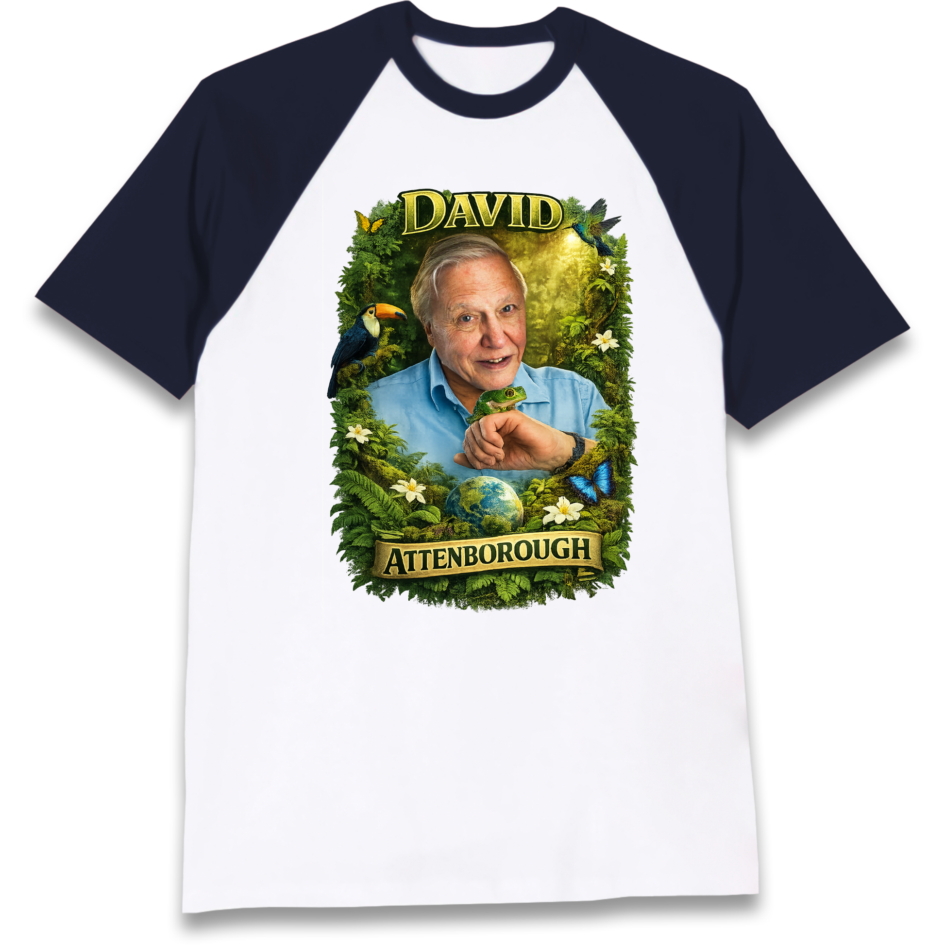 David Attenborough Raglan T Shirt
