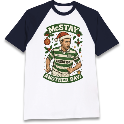 Paul McStay Celtic Christmas Raglan T Shirt