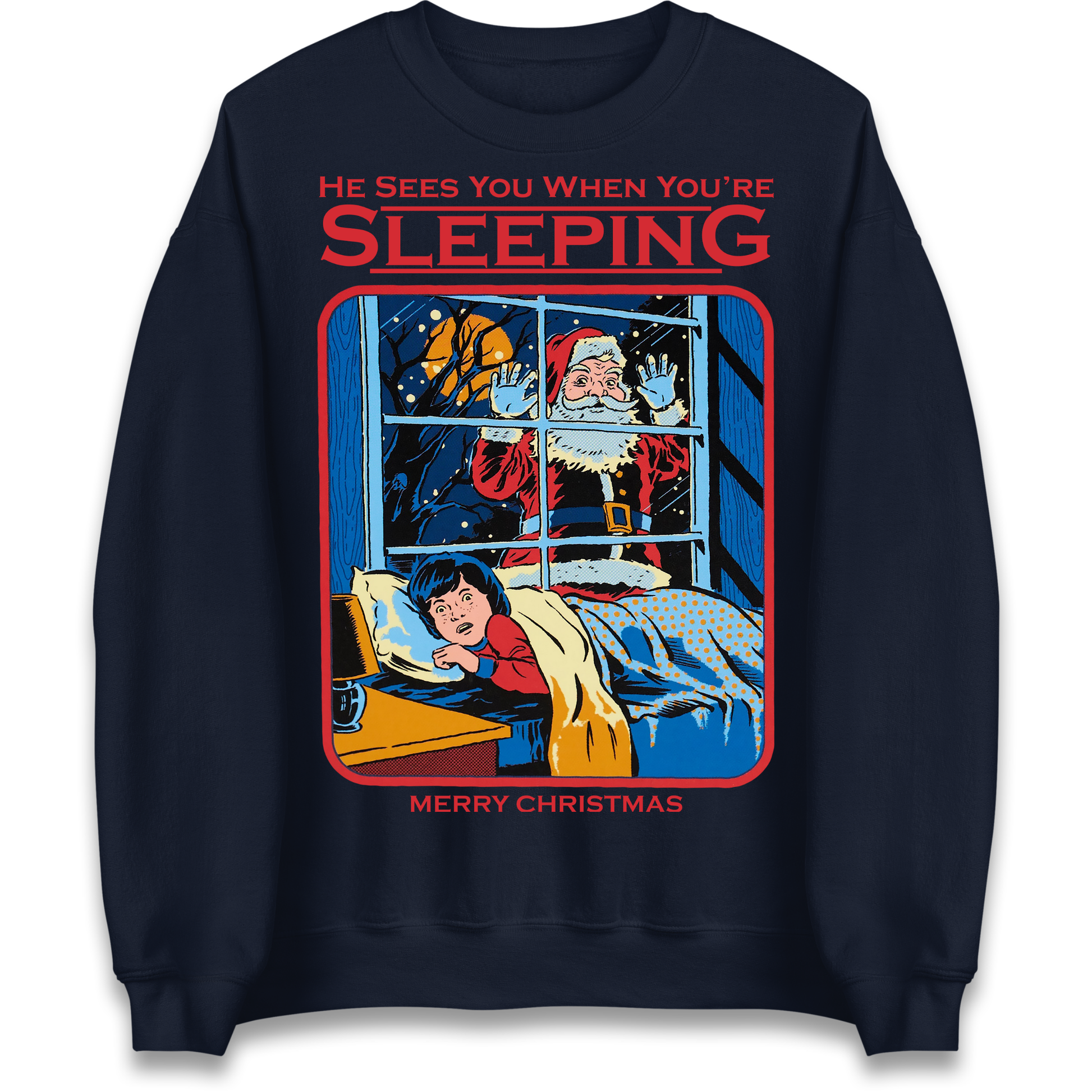 Creepy Santa Claus Christmas Sweatshirt