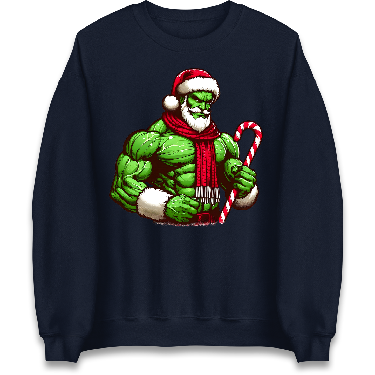 The Hulk Candy Cane Santa Sweatshirt