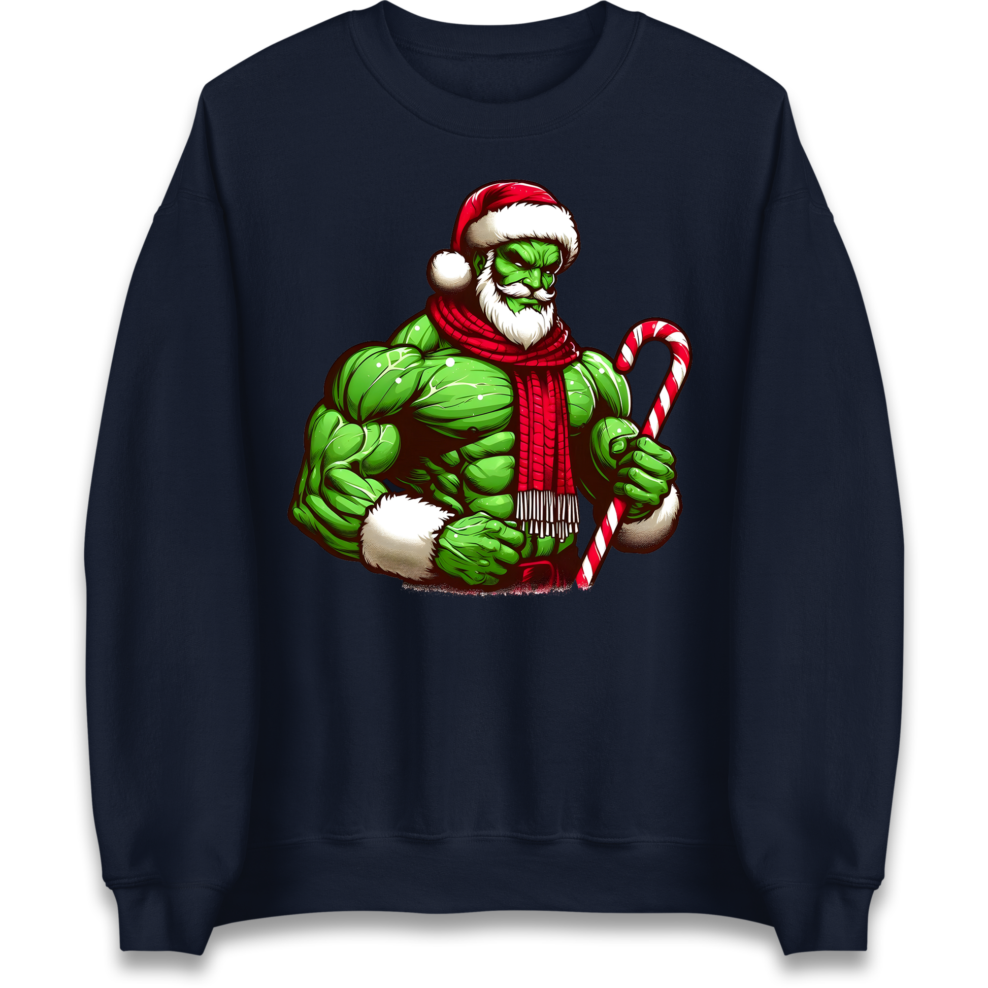 The Hulk Candy Cane Santa Sweatshirt