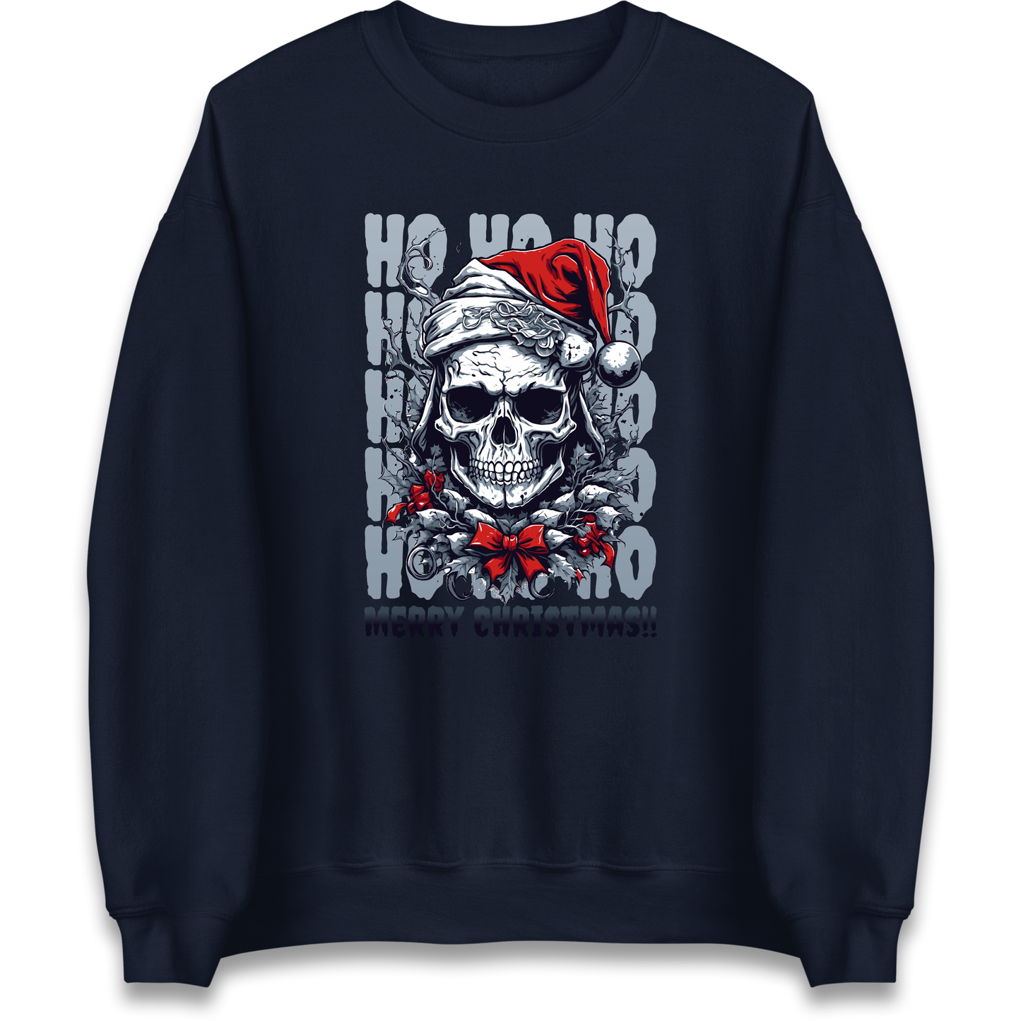 HO HO HO Santa Skelington Christmas Sweatshirt