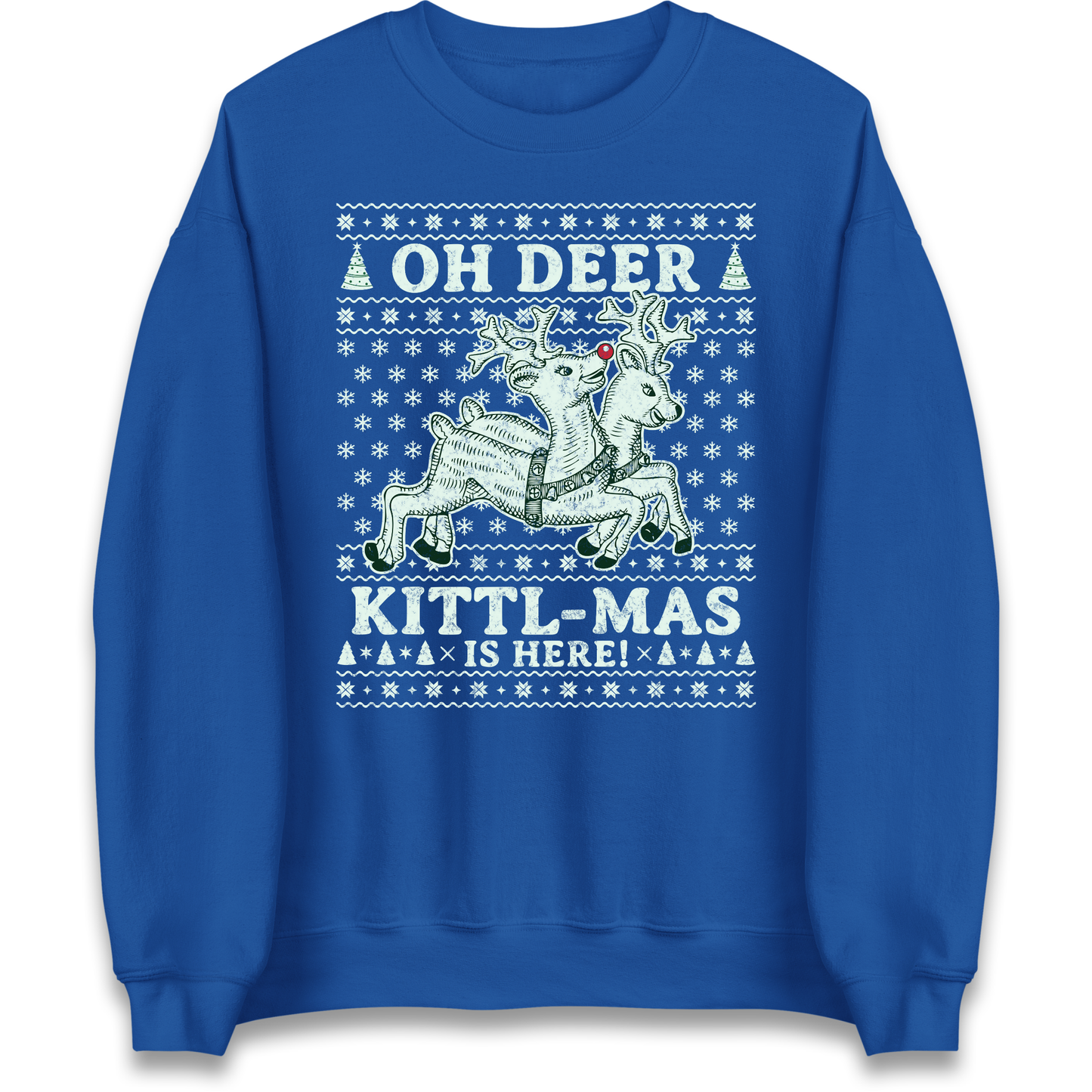 Oh Deer Kittl Mas Is Here Christmas Sweatshirt