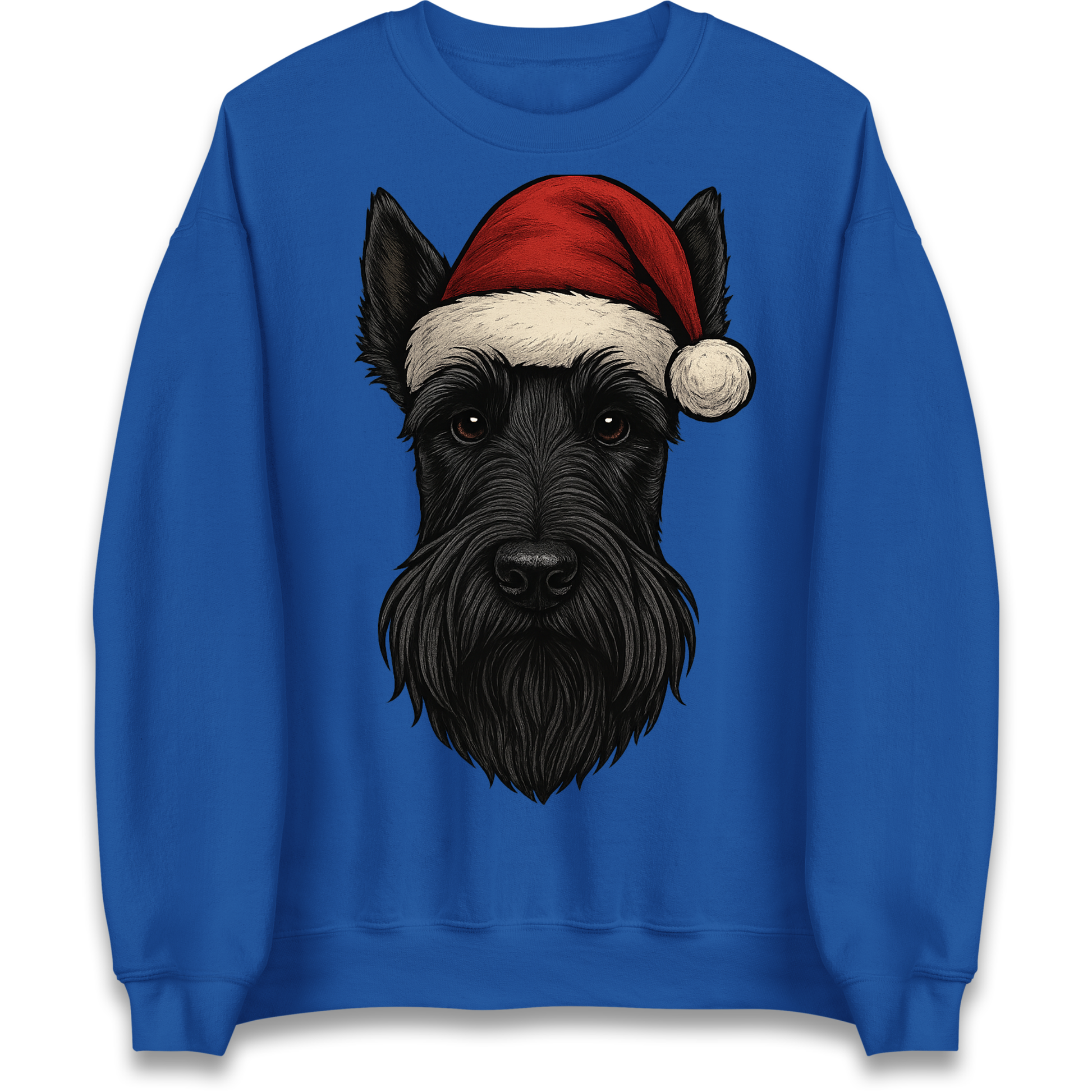 Scottish Terrier Face Christmas Sweatshirt