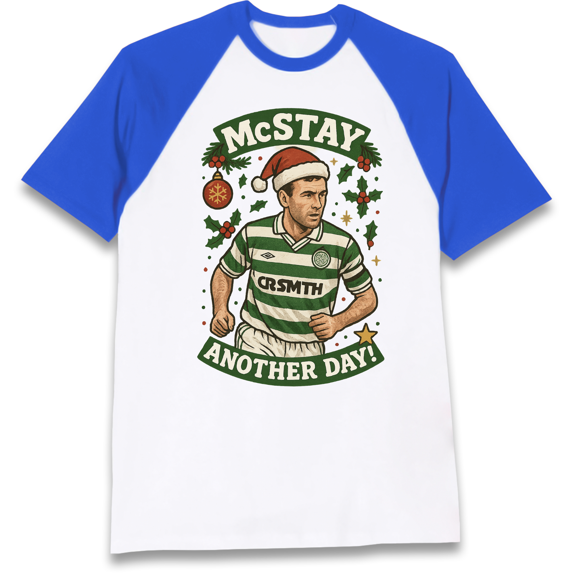 Paul McStay Celtic Christmas Raglan T Shirt