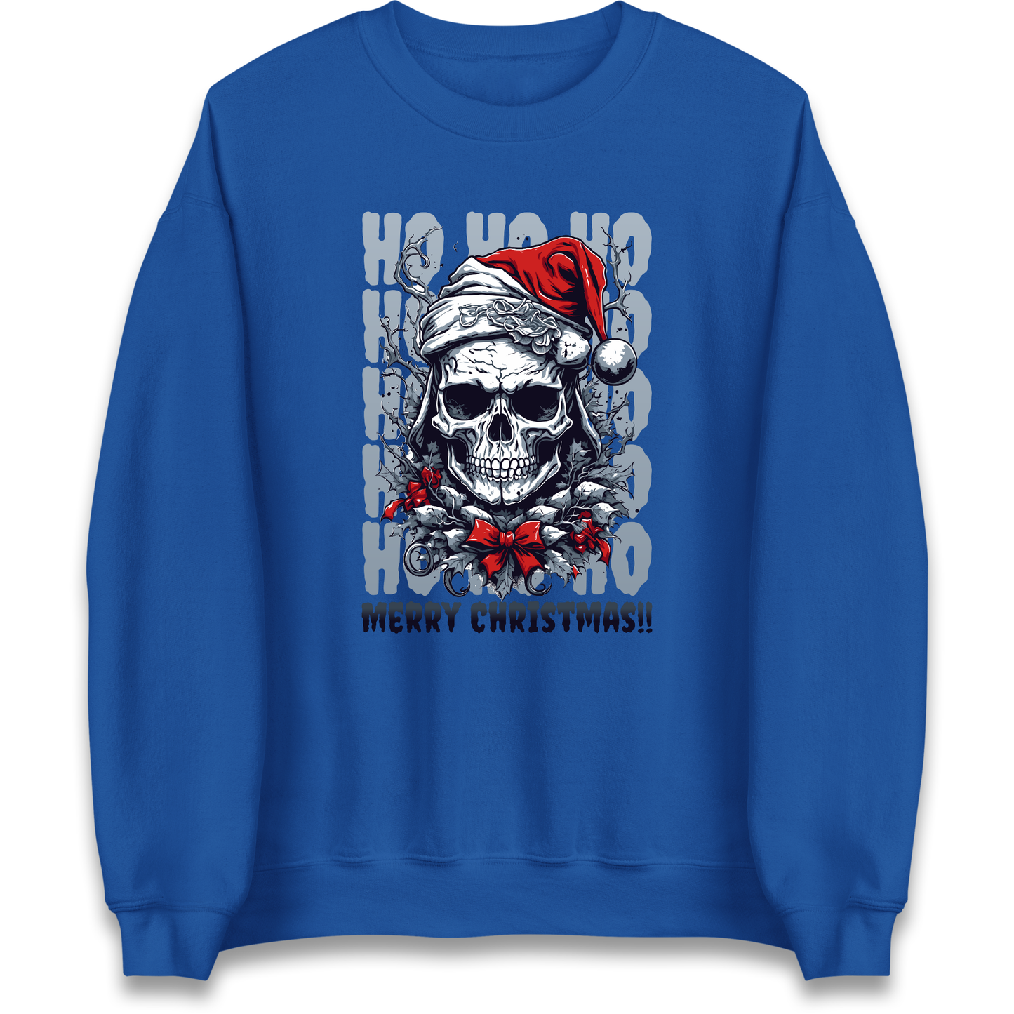 HO HO HO Santa Skelington Christmas Sweatshirt