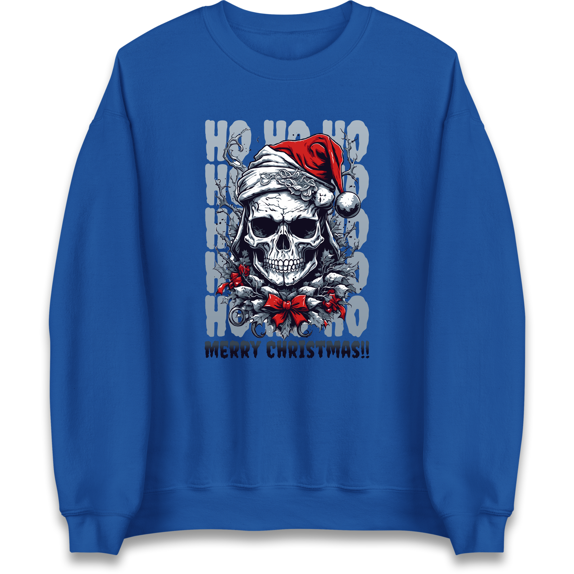 HO HO HO Santa Skelington Christmas Sweatshirt