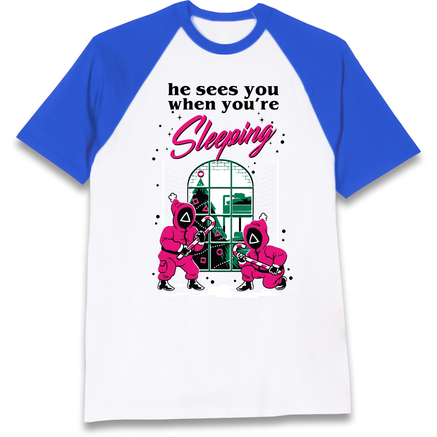 Squid Games Xmas Raglan T Shirt