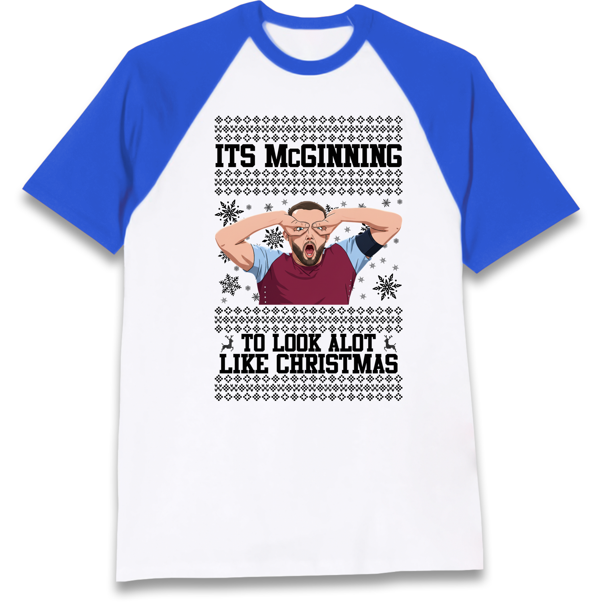 John McGinn Christmas Raglan T Shirt