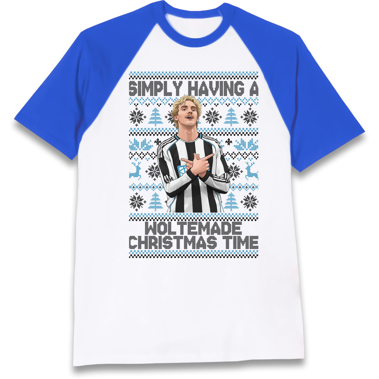 Newcastle united Christmas Raglan T Shirt