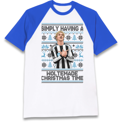 Newcastle united Christmas Raglan T Shirt